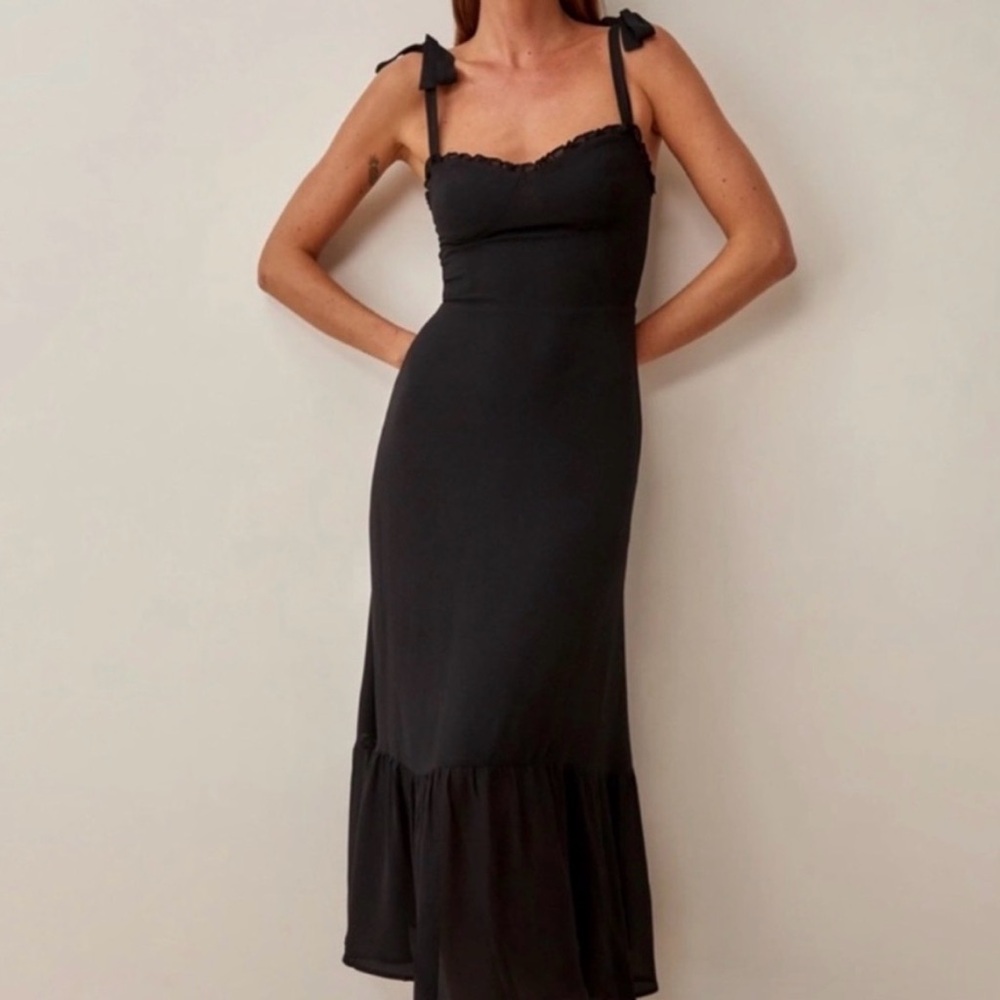 Reformation Nikita Dress – Black, Size 6 - Picture 5 of 6